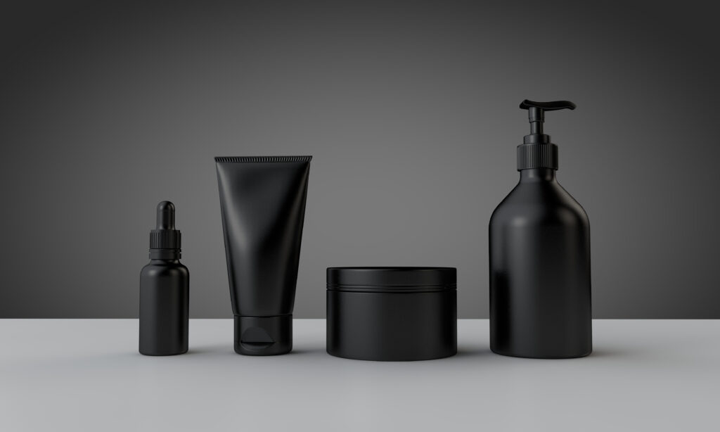 mens skincare bottles