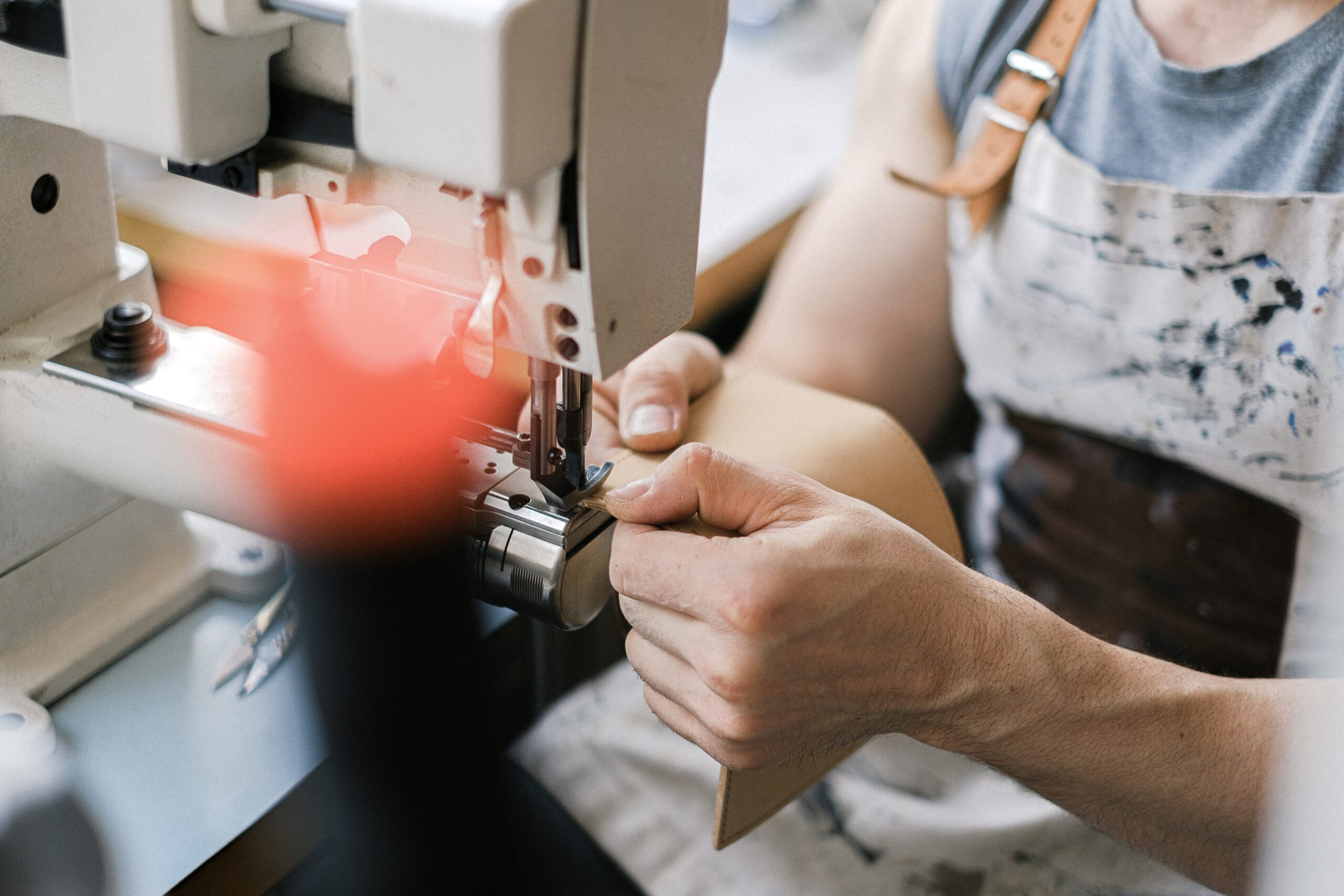 man making clothes