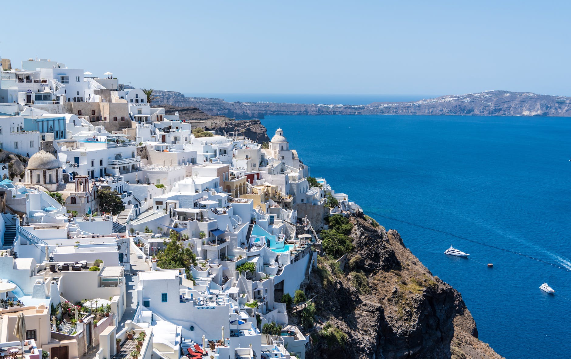 landscape view of greece during day time